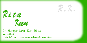 rita kun business card